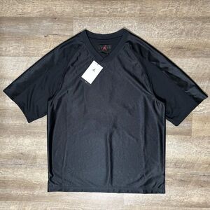 Air Jordan Football Jersey Men's M Black Satin Y2K NWT Embroidered 2021 RARE